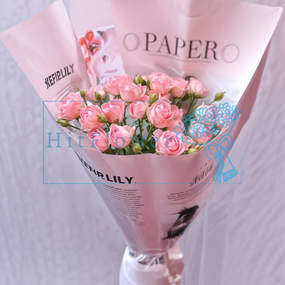 Букет роз Розовая акварель